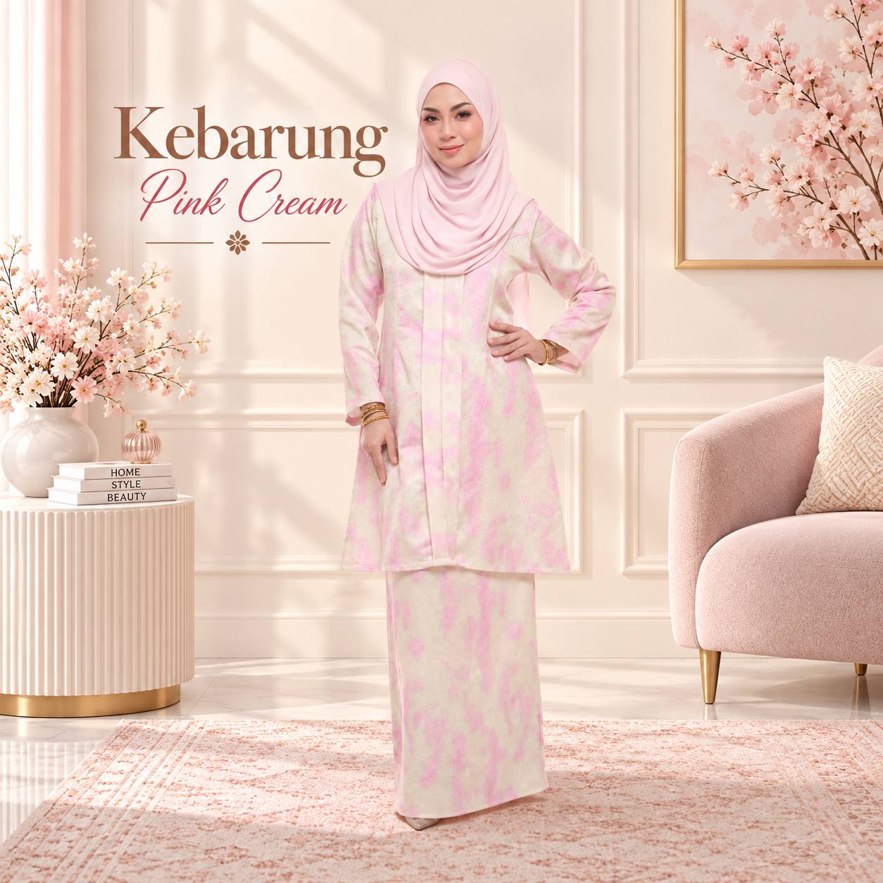 Model wearing Baju Kurung